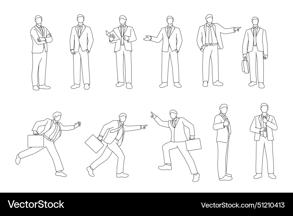 Businessman man in business suit with tie Businessman man in business suit with tie vector image