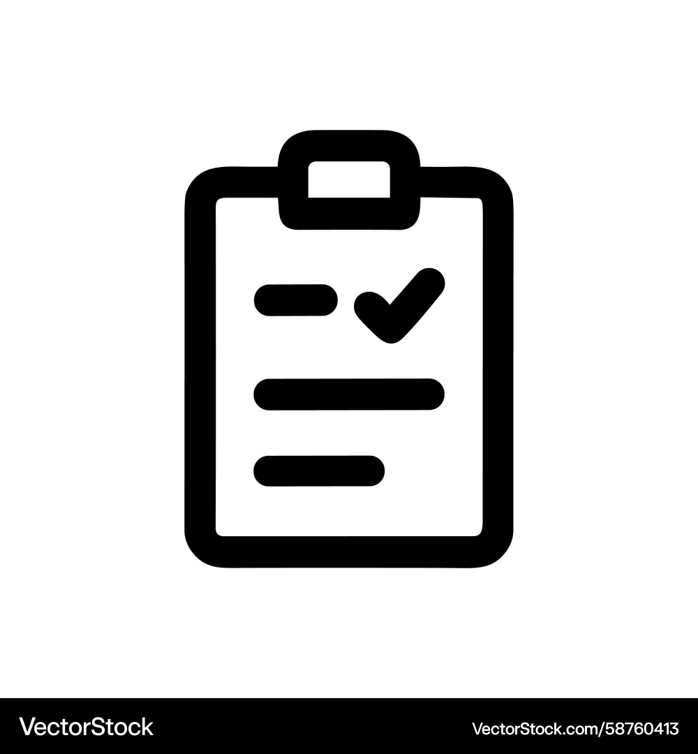 Clipboard with Checkmark Vector Image
