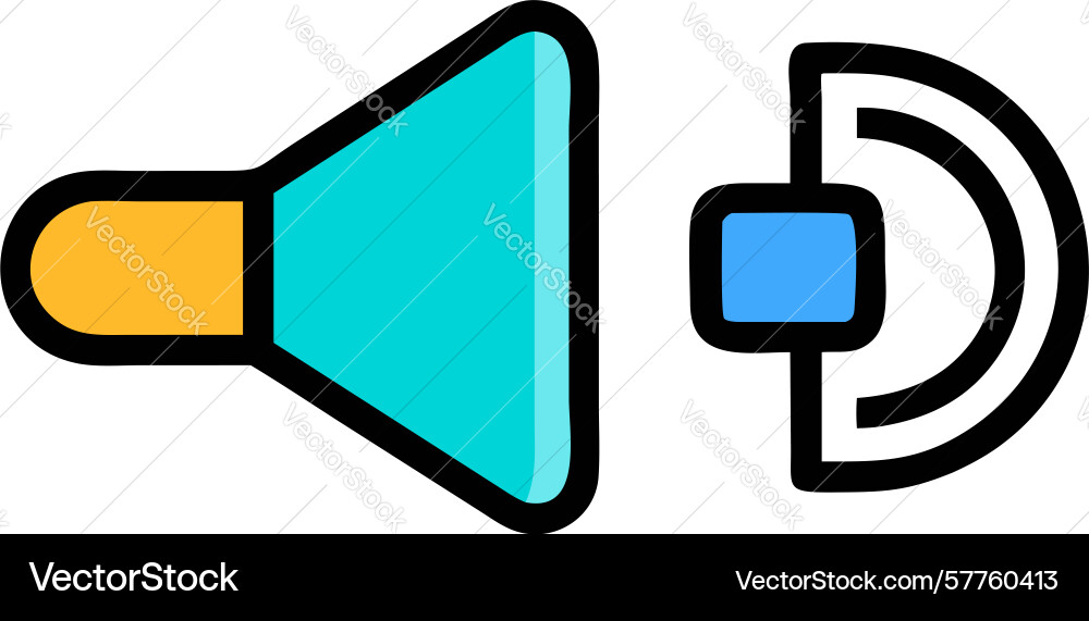 Controled Volume Output Icon Design generativ vektorbild