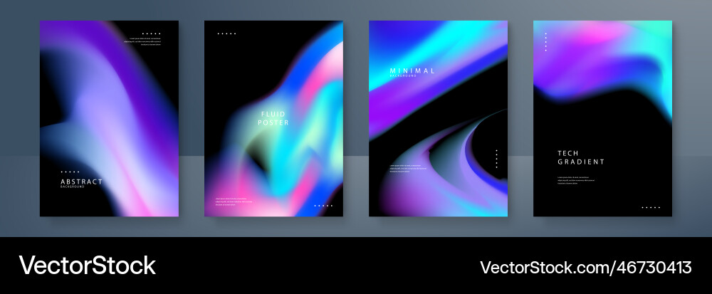 Cover gradient design set with blurred Cover gradient design set with blurred vector image