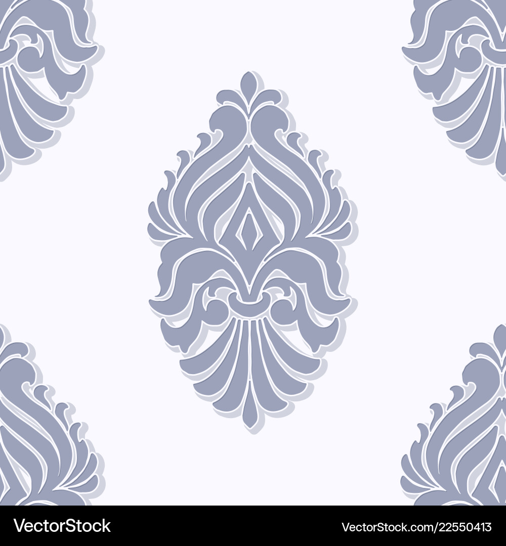 Damask seamless pattern element classical Damask seamless pattern element classical vector image