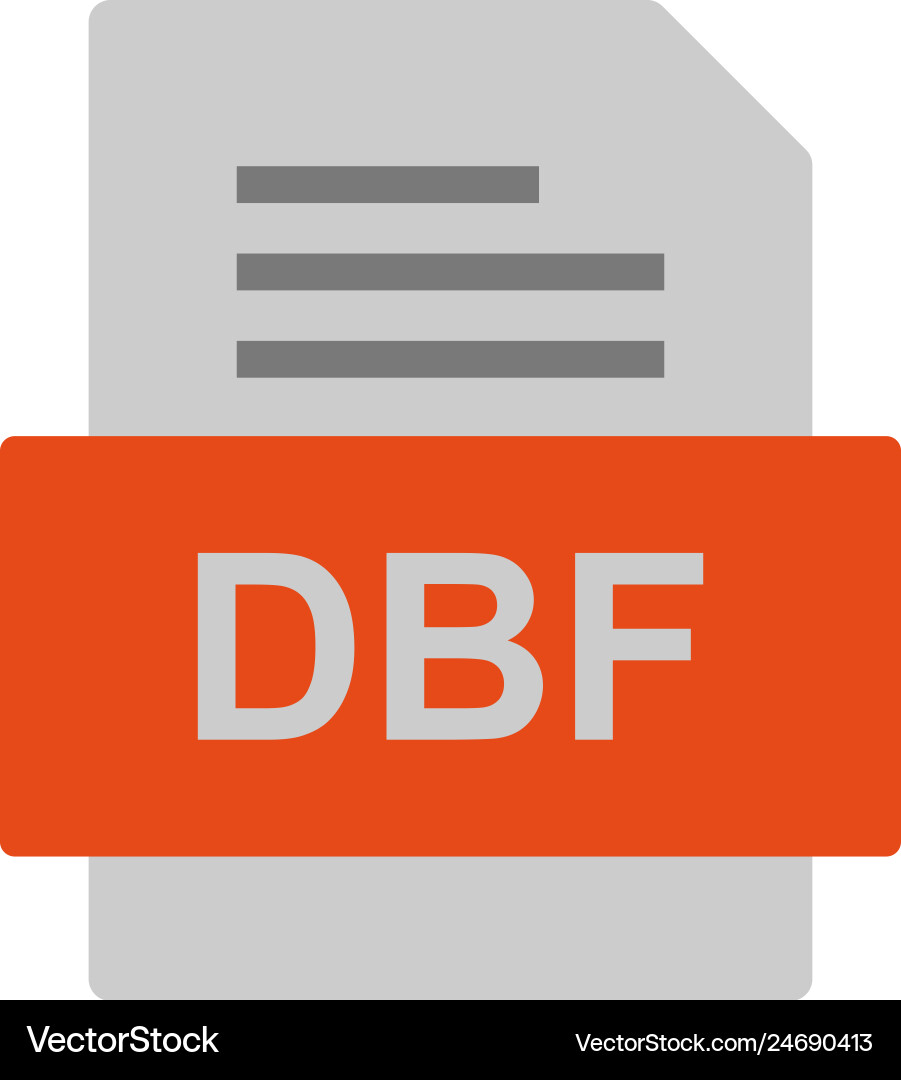 Dbf file document icon Vector Image