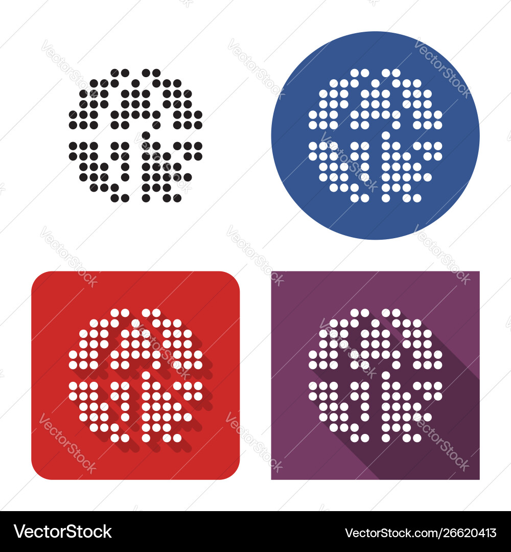 Dotted icon globe with pointer arrow go to web Dotted icon globe with pointer arrow go to web vector image