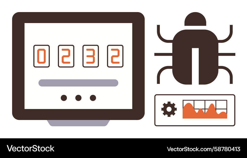 Error Detection and Debugging Concept Vector Image
