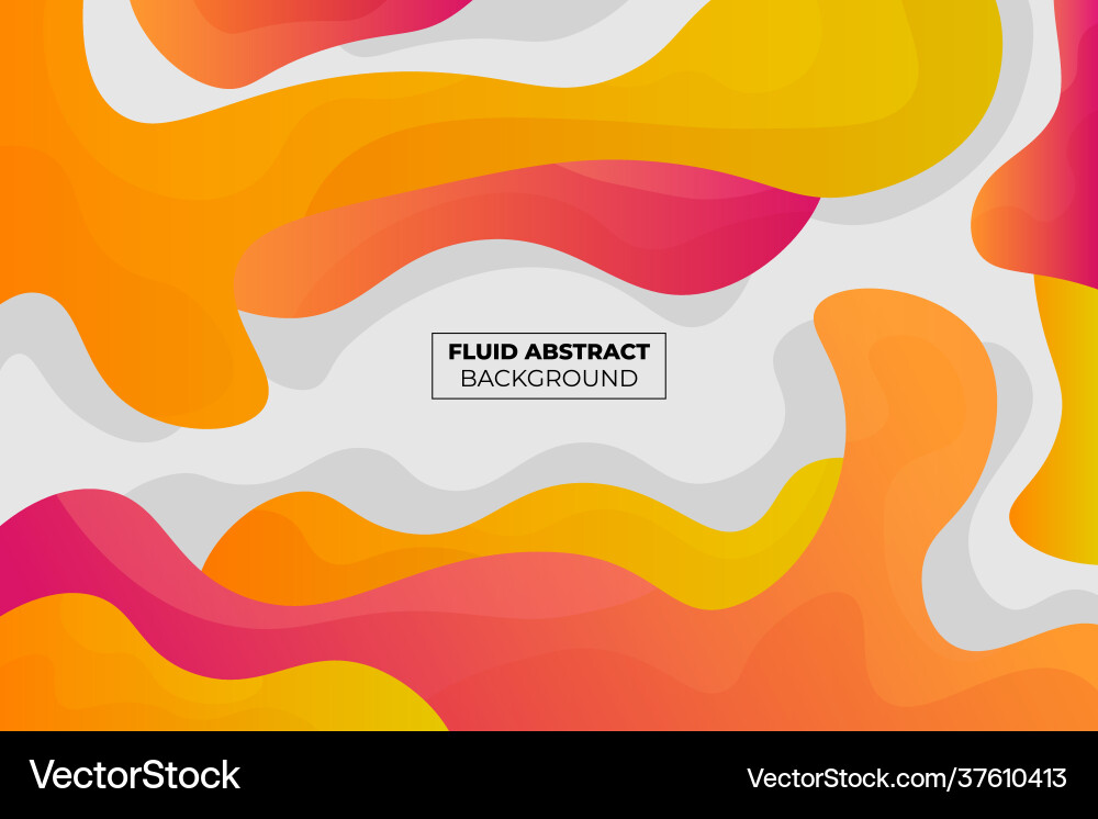 Fluid dynamic shape gradient yellow and orange Fluid dynamic shape gradient yellow and orange Vector Image