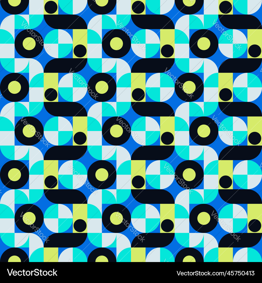 Geometric pattern with circles and checks Geometric pattern with circles and checks vector image