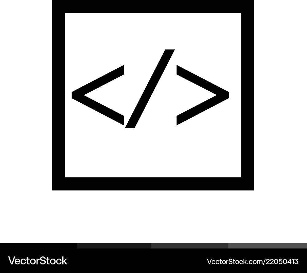 Language html icon progrmming code design Language html icon progrmming code design vector image