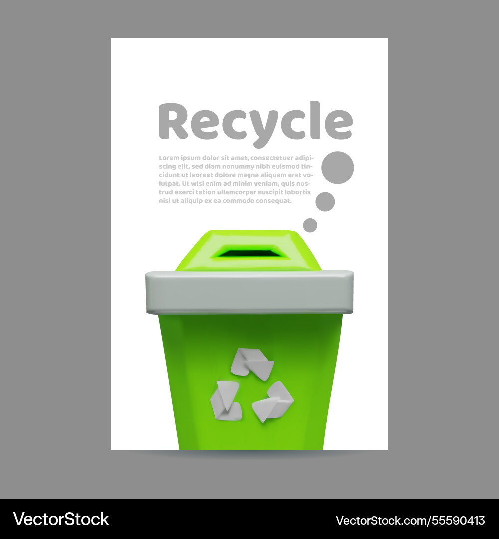 Recycle and reuse sign with green garbage sorting Recycle and reuse sign with green garbage sorting vector image