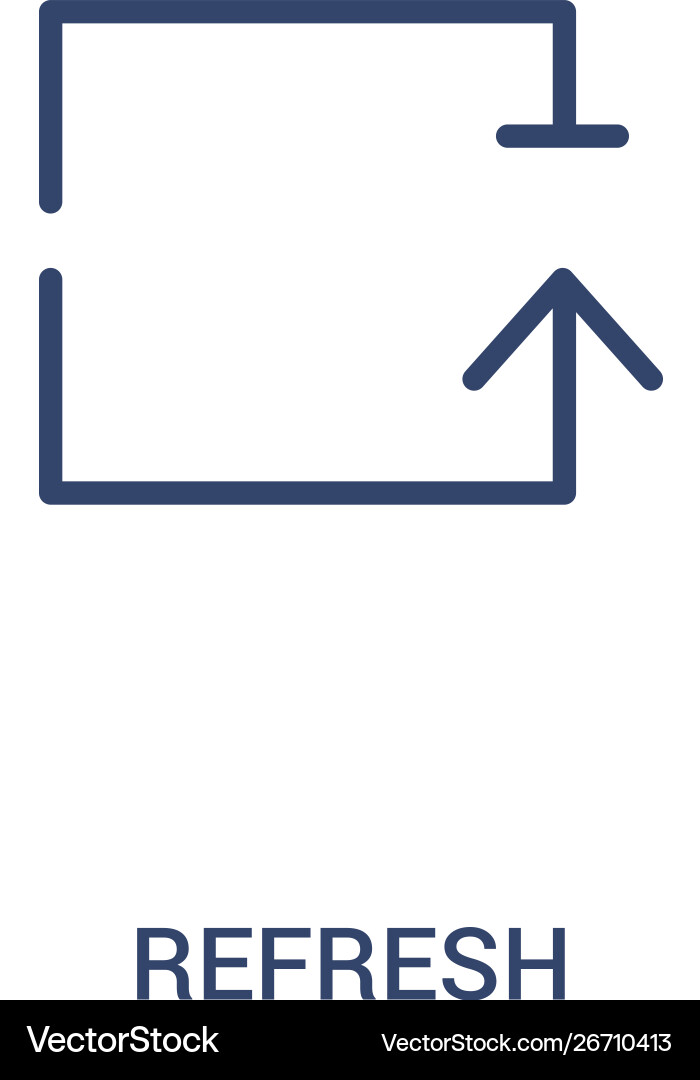 Refresh concept 2 colored icon simple line Refresh concept 2 colored icon simple line vector image