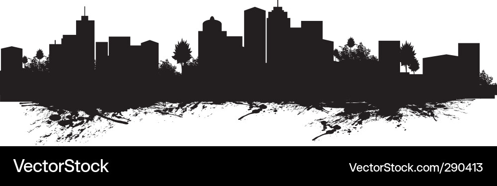 Urban Skyline Splash Vector Image