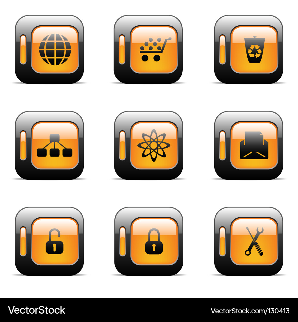Web icons set vector image