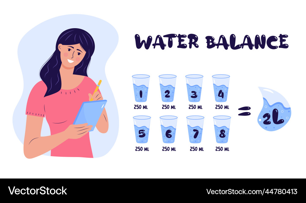 Woman does checking list writing in a notebook Woman does checking list writing in a notebook Vector Image
