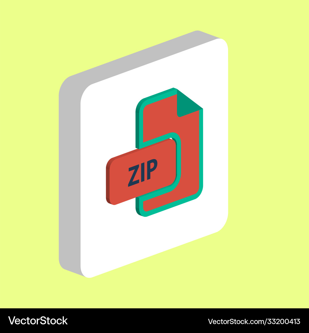 Zip computer symbol Zip computer symbol vector image