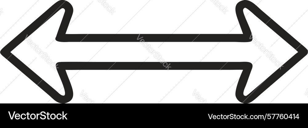 Bidirectional horizontal arrow icon design Vector Image