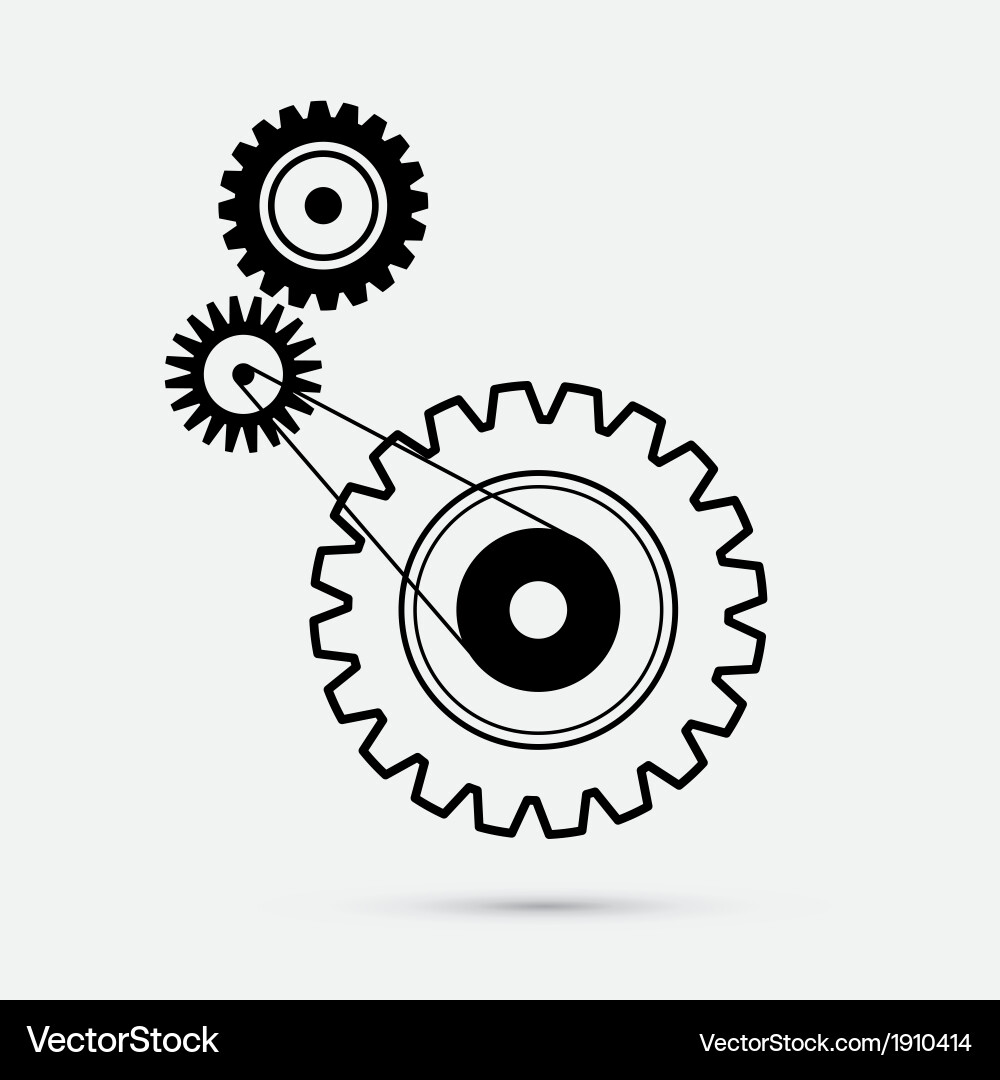 Cogs - gears vector image