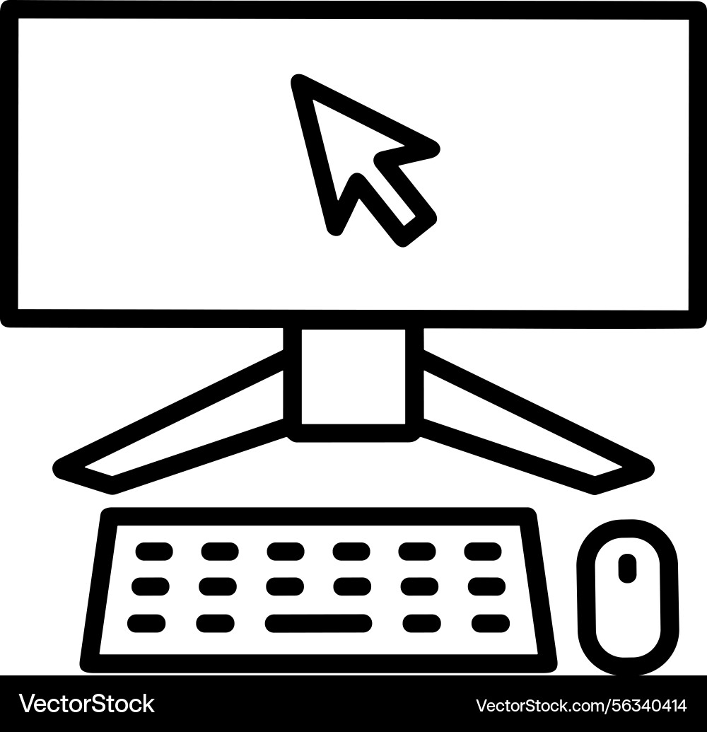 Computer icon symbol image Vector Image