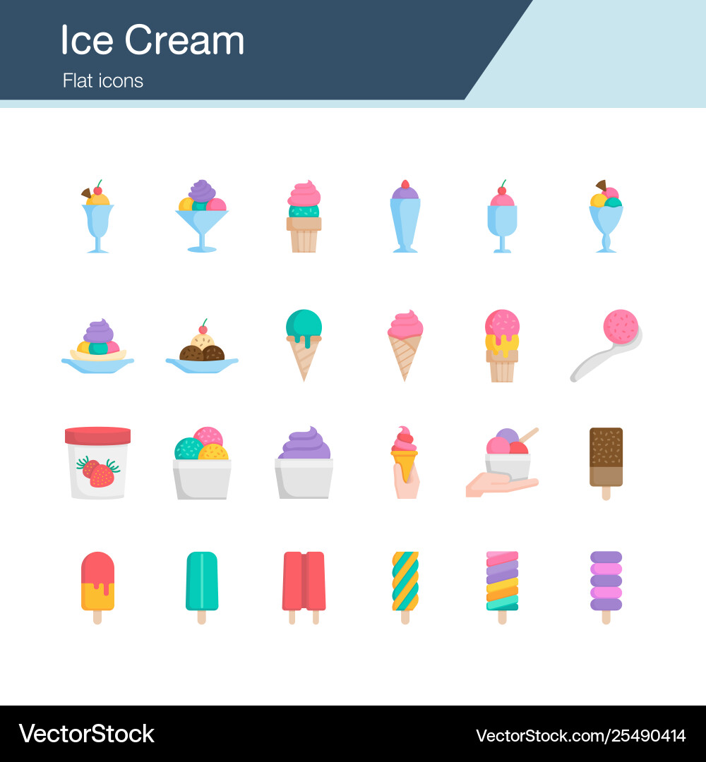 Eis Icons flaches Design für Präsentation Eis Icons flaches Design für Präsentation vektorbild