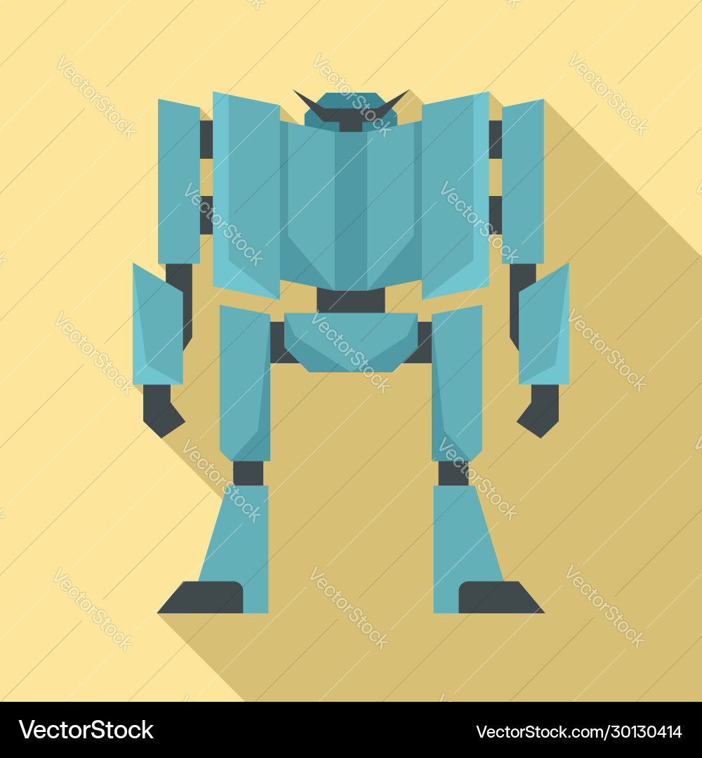 Fear robot transformer icon flat style Fear robot transformer icon flat style Vector Image