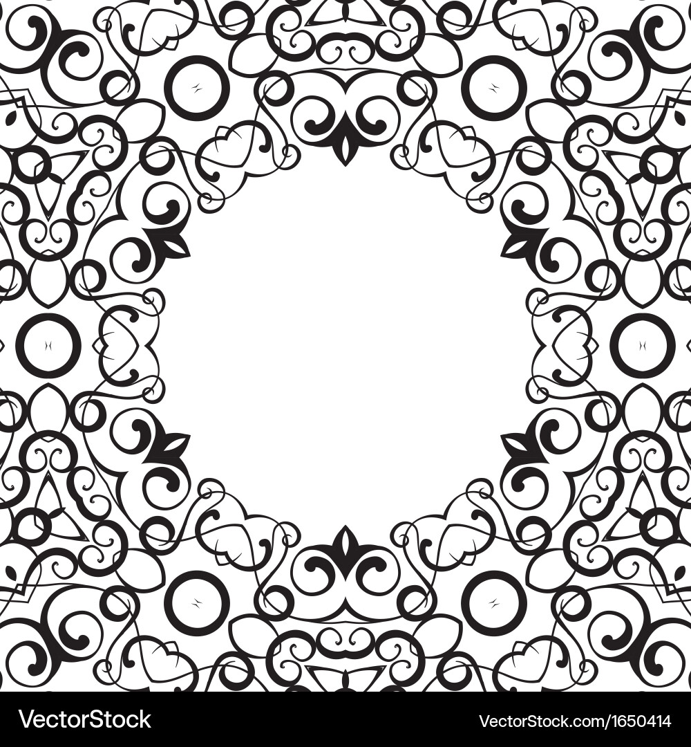 Formality circular devices of border frames vector image