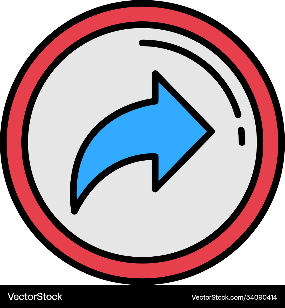 Forward line filled icon design Vector Image