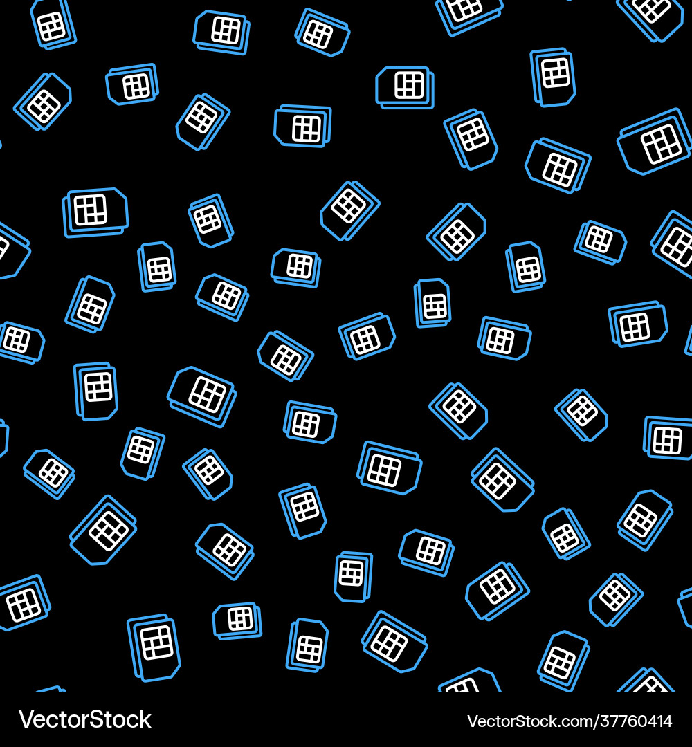 Line sim card icon isolated seamless pattern Line sim card icon isolated seamless pattern vector image