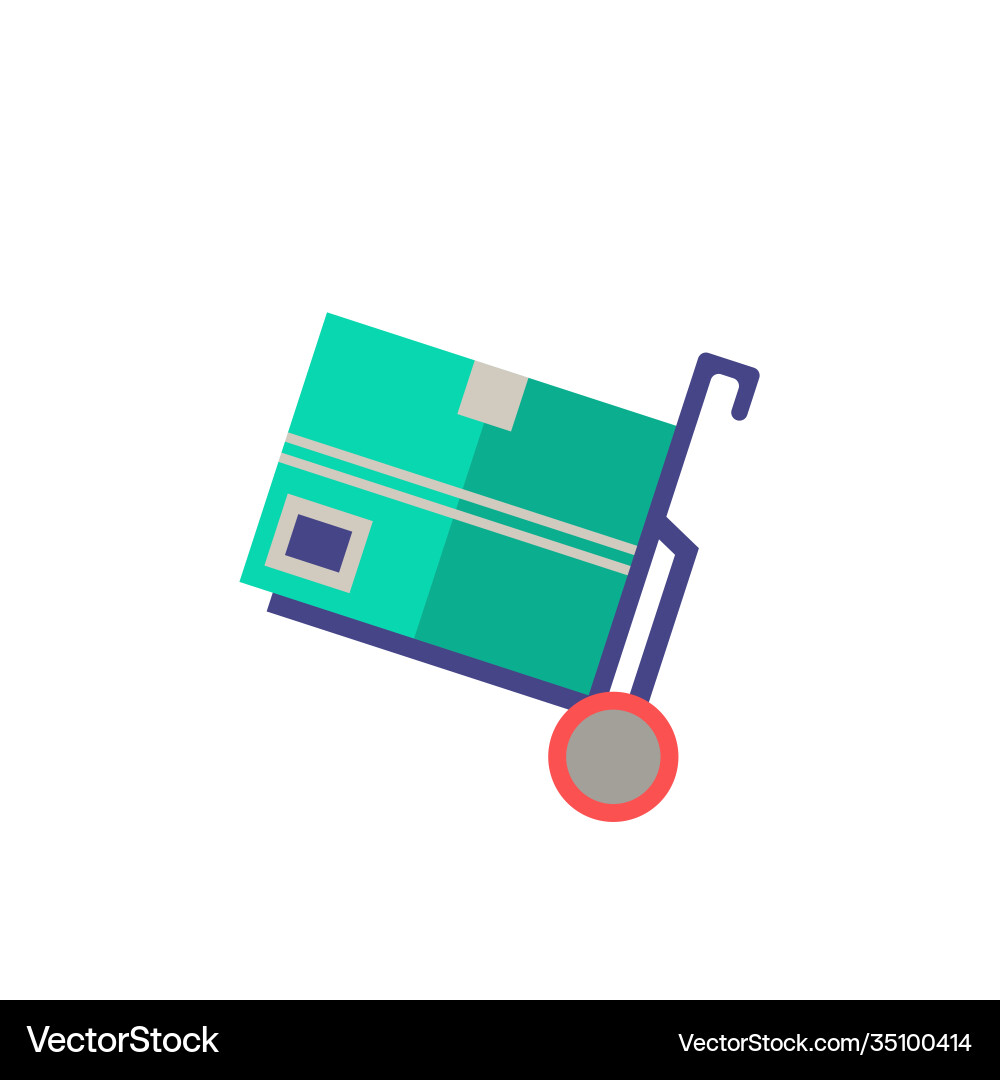 Load trolley icon simple element from port vector image