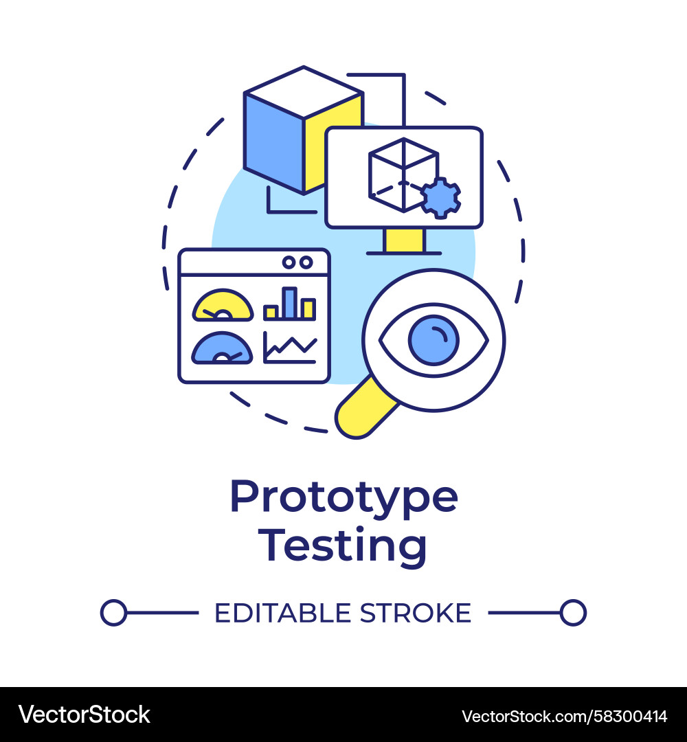 Prototype Testing Concept Icon Vector Image