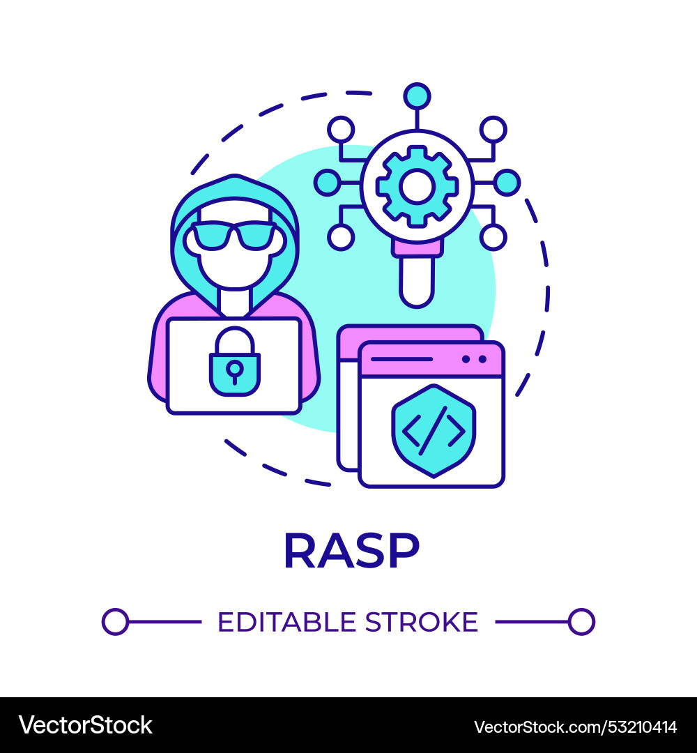 Rasp multi color concept icon Rasp multi color concept icon vector image