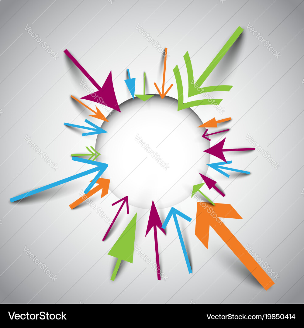 Set colorful arrow abstract background Vector Image