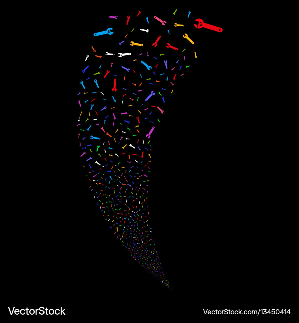 Spanner random stream Spanner random stream vector image