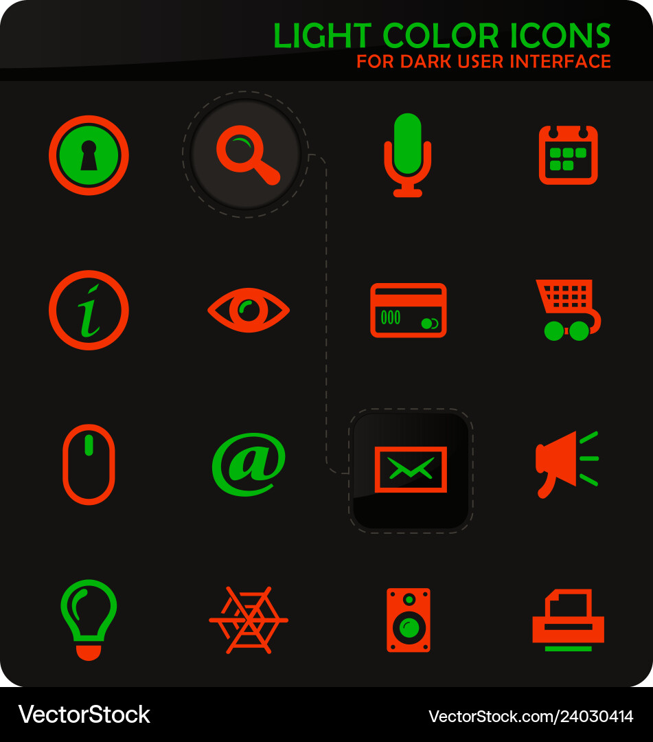 User interface icons set Vector Image