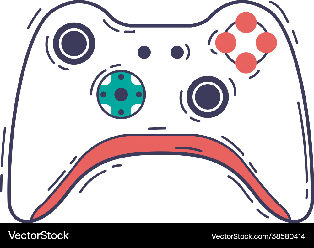 Video game console player device hand Video game console player device hand vector image