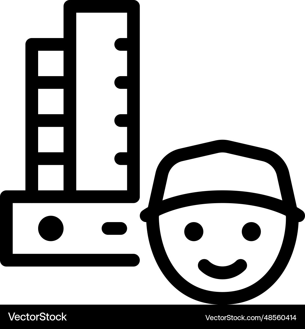 Worker coordinating in building construction vector image