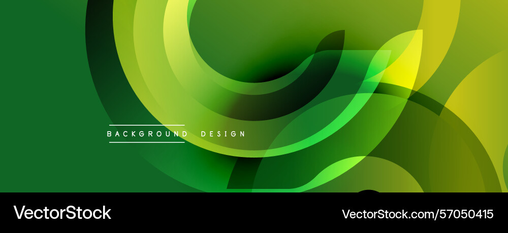 Abstract green layers create dynamic flow smooth vector image