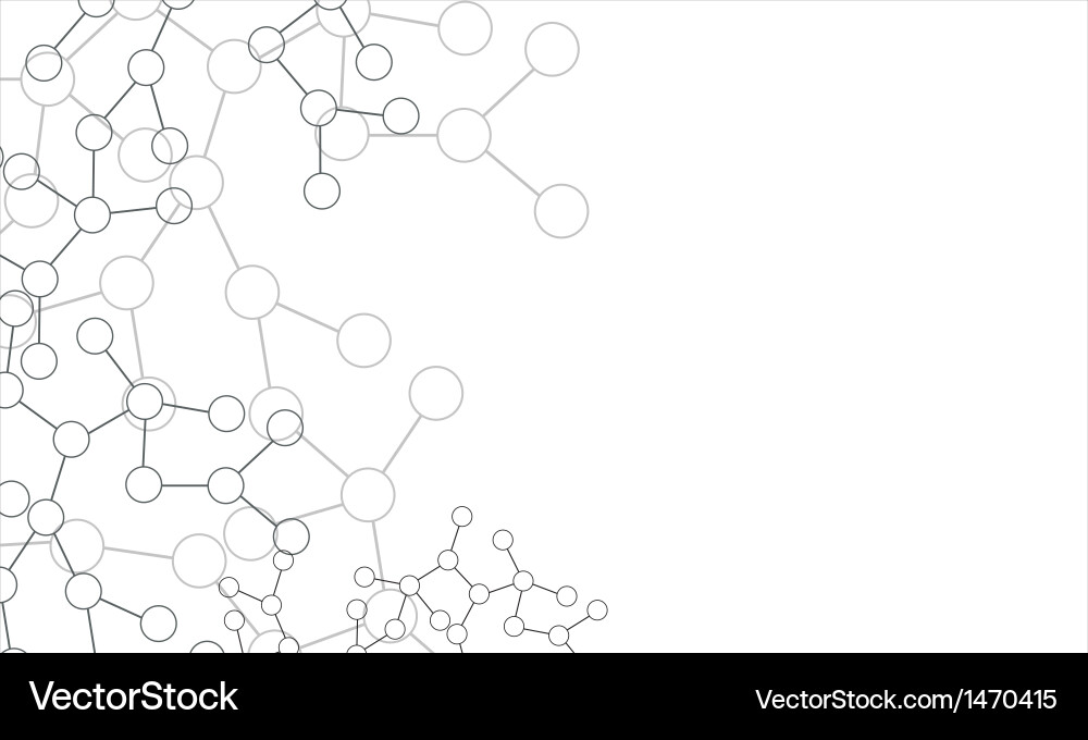 Abstract molecular structure background vector image