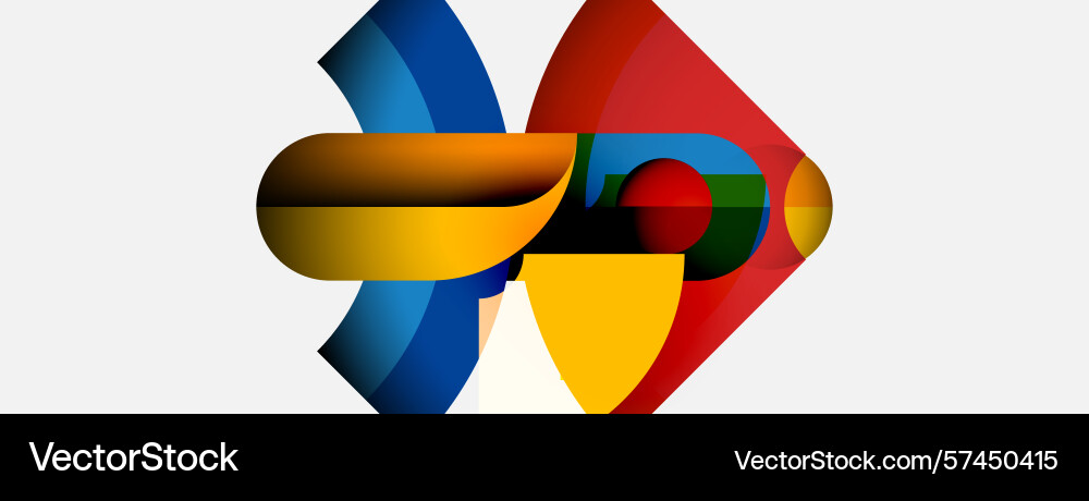 Abstract shapes overlap creating dynamic Vector Image