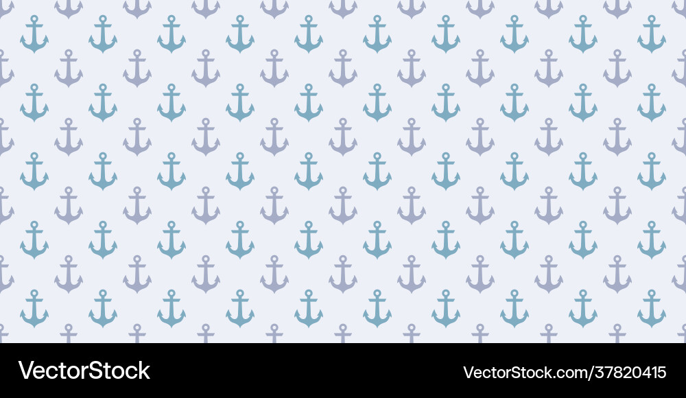 Anchor seamless repeat pattern background blue Anchor seamless repeat pattern background blue vector image