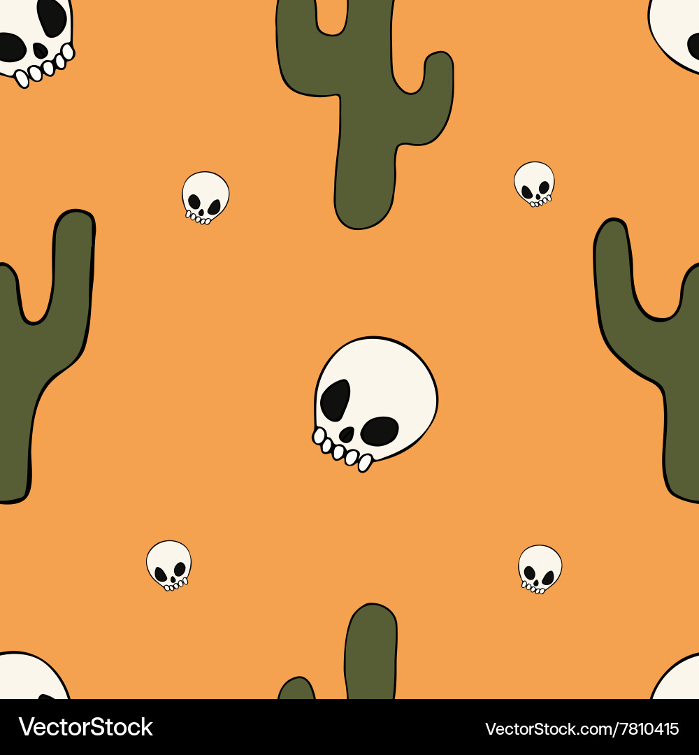 Cartoon seamless pattern with different objects vector image