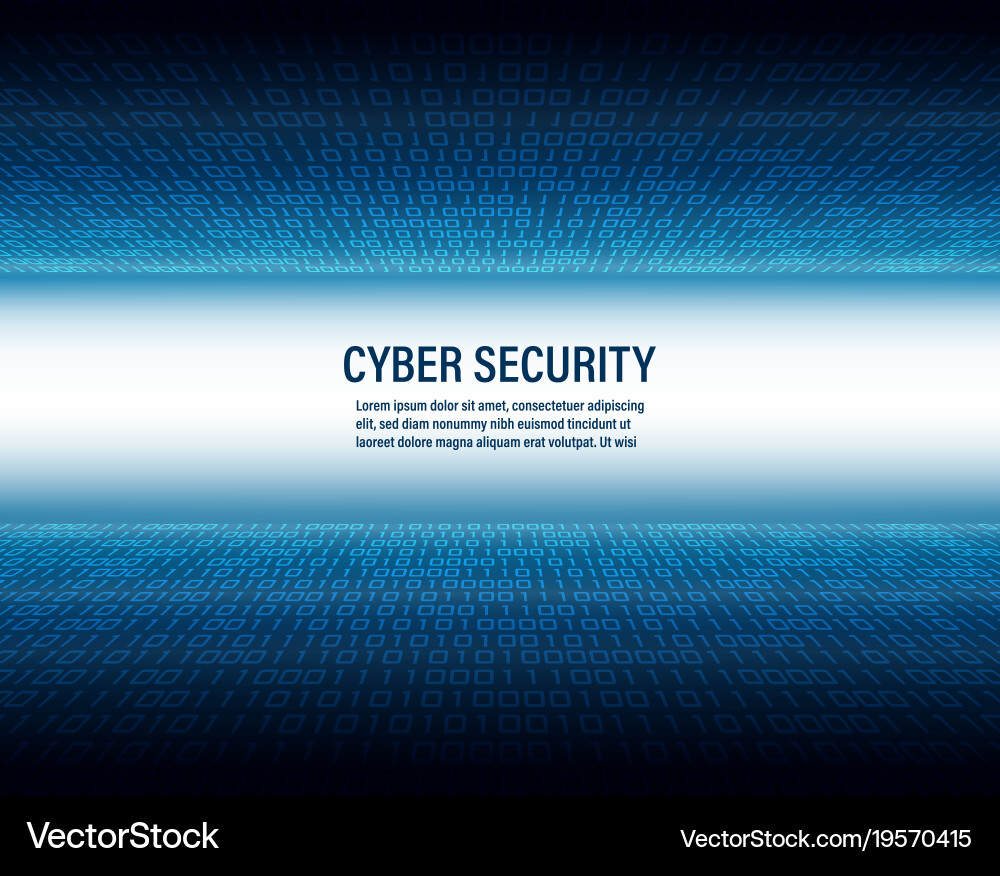 Cyber Security Binary Code Background vector image