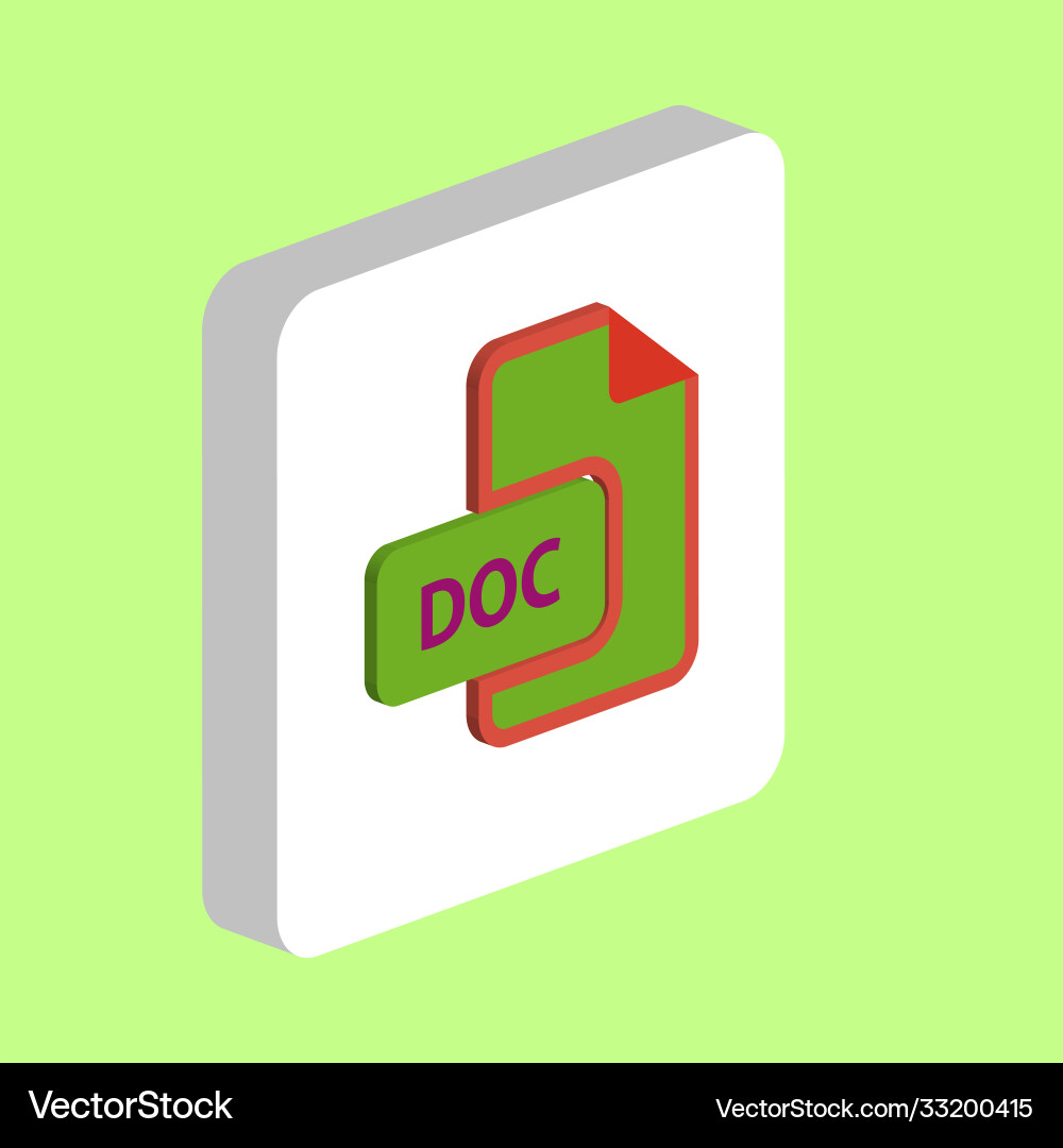 Doc document simple icon symbol design template Doc document simple icon symbol design template vector image