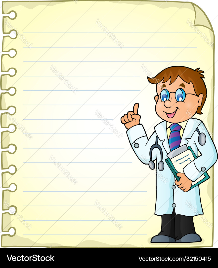 Doctor's Notepad Page vector image