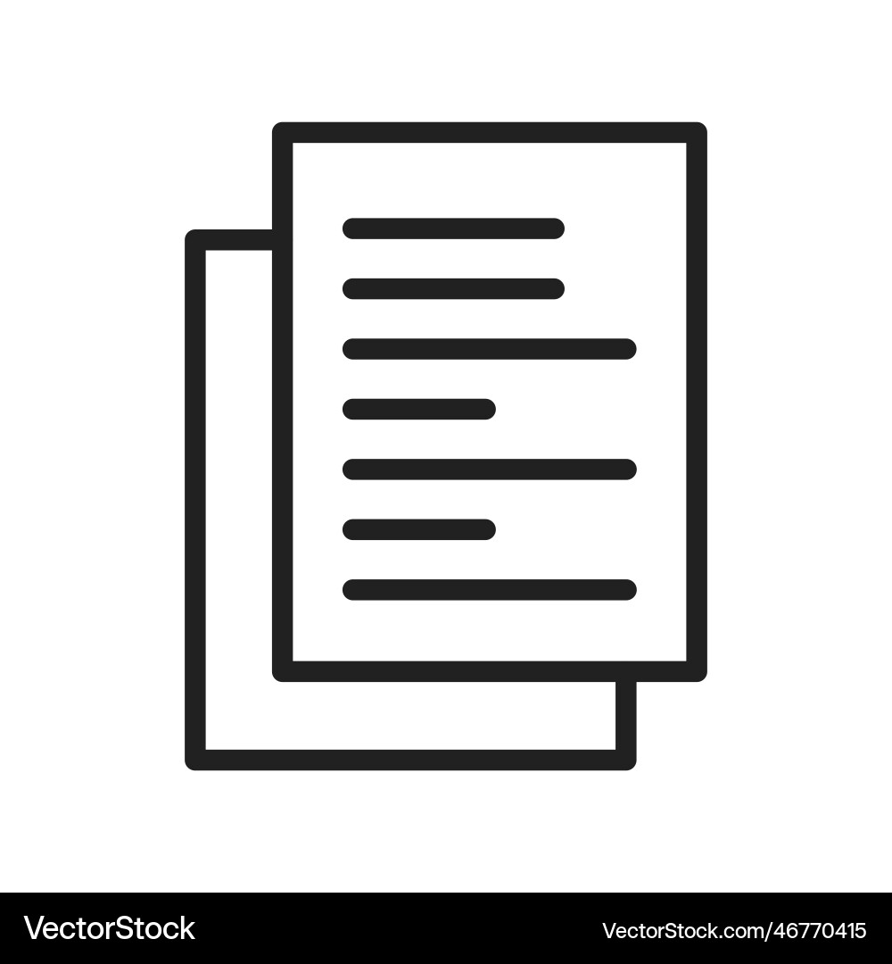 Documents icon image suitable for mobile vector image