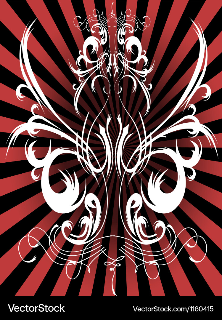 Elegant Red and White Scroll Pattern vector image