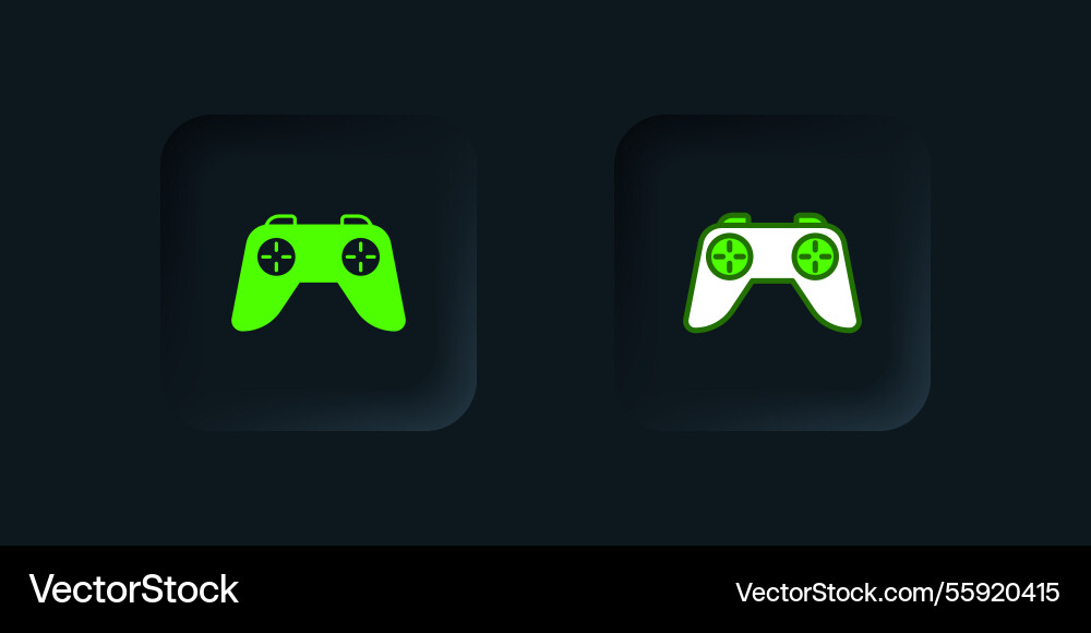 Green game controller or joystick Green game controller or joystick vector image