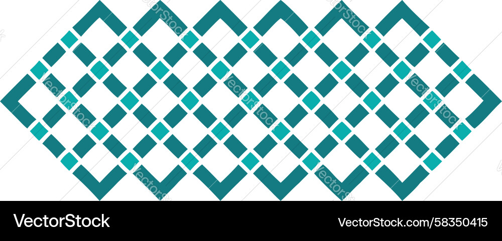 Interlocking Teal Grid Pattern Vector Image
