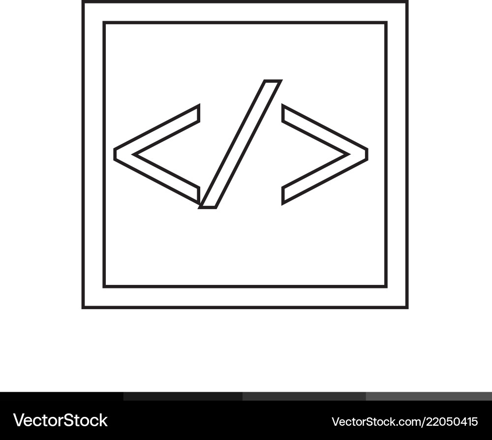 Language html icon progrmming code design Language html icon progrmming code design Vector Image