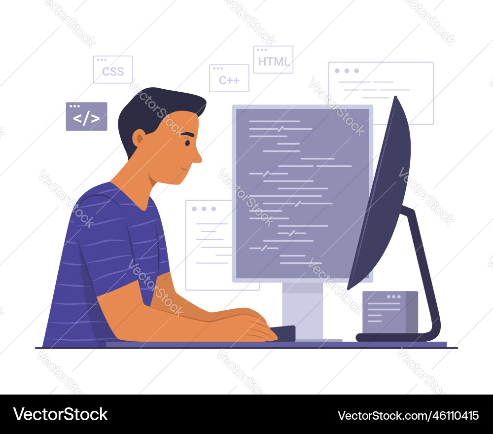 Programmierer Prozesscodierung für Softwareentwicklung Programmierer Prozesscodierung für Softwareentwicklung vektorbild