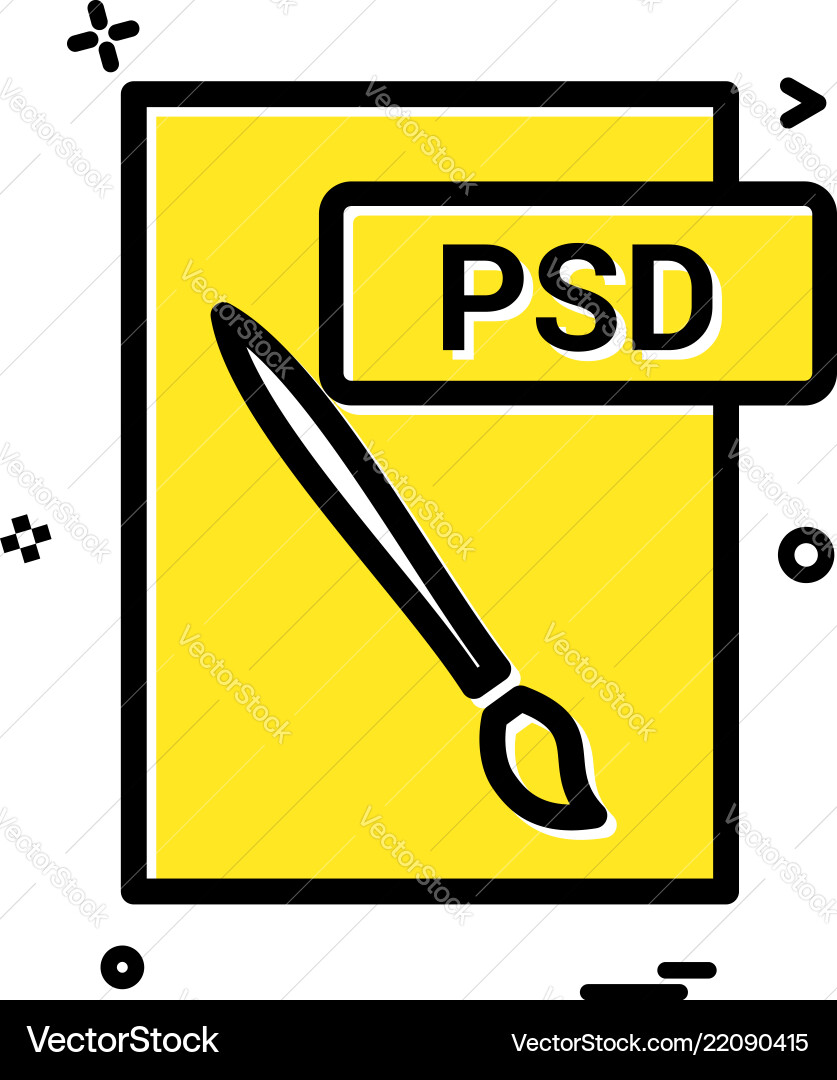 Psd file format icon design Psd file format icon design vector image