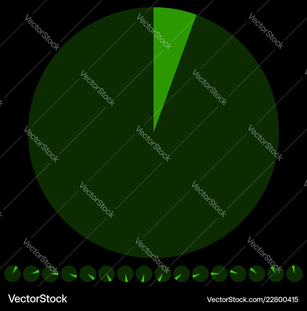 Rotating empty radar screen or sonar display vector image
