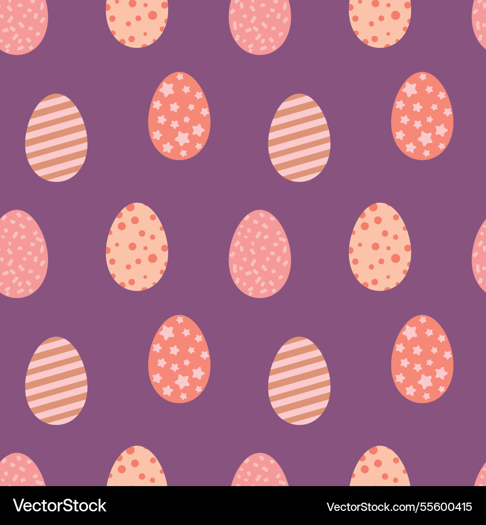 Seamless pattern with decorative easter eggs Vector Image